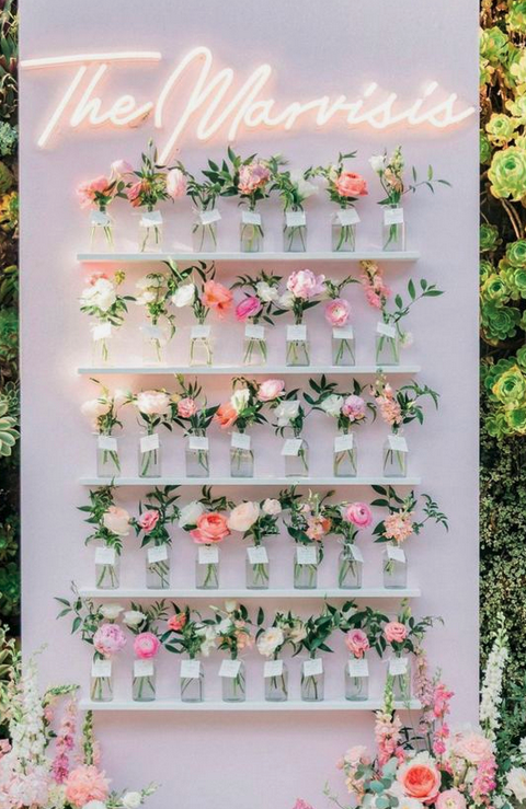 Plan de table mariage inspirations CritCut vases fleurs